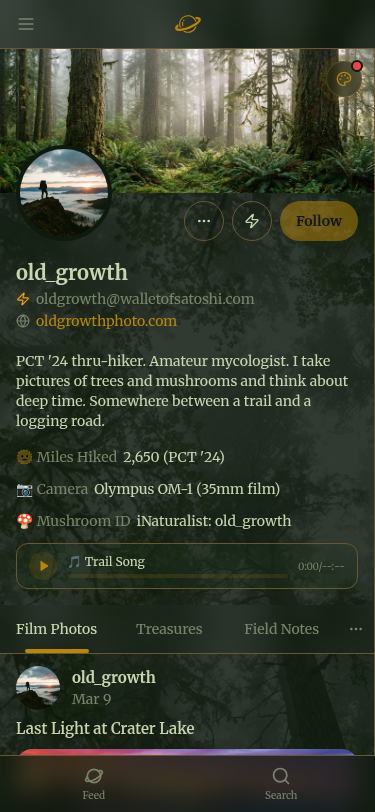 Hiker theme -- mobile