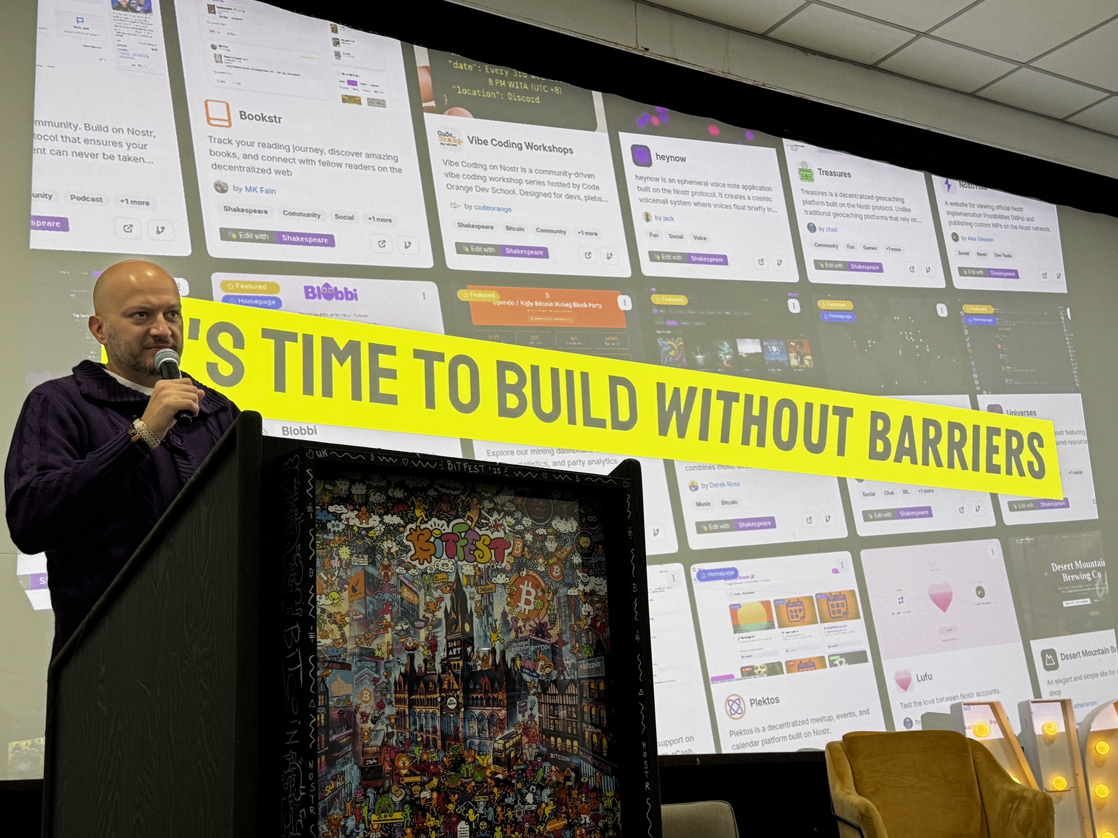 Derek Ross demonstrating Shakespeare features