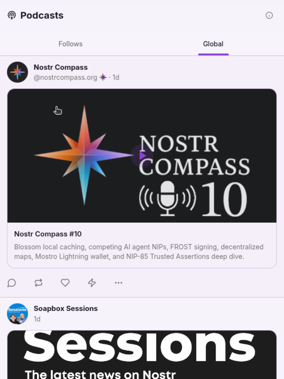 Podcasts on Nostr